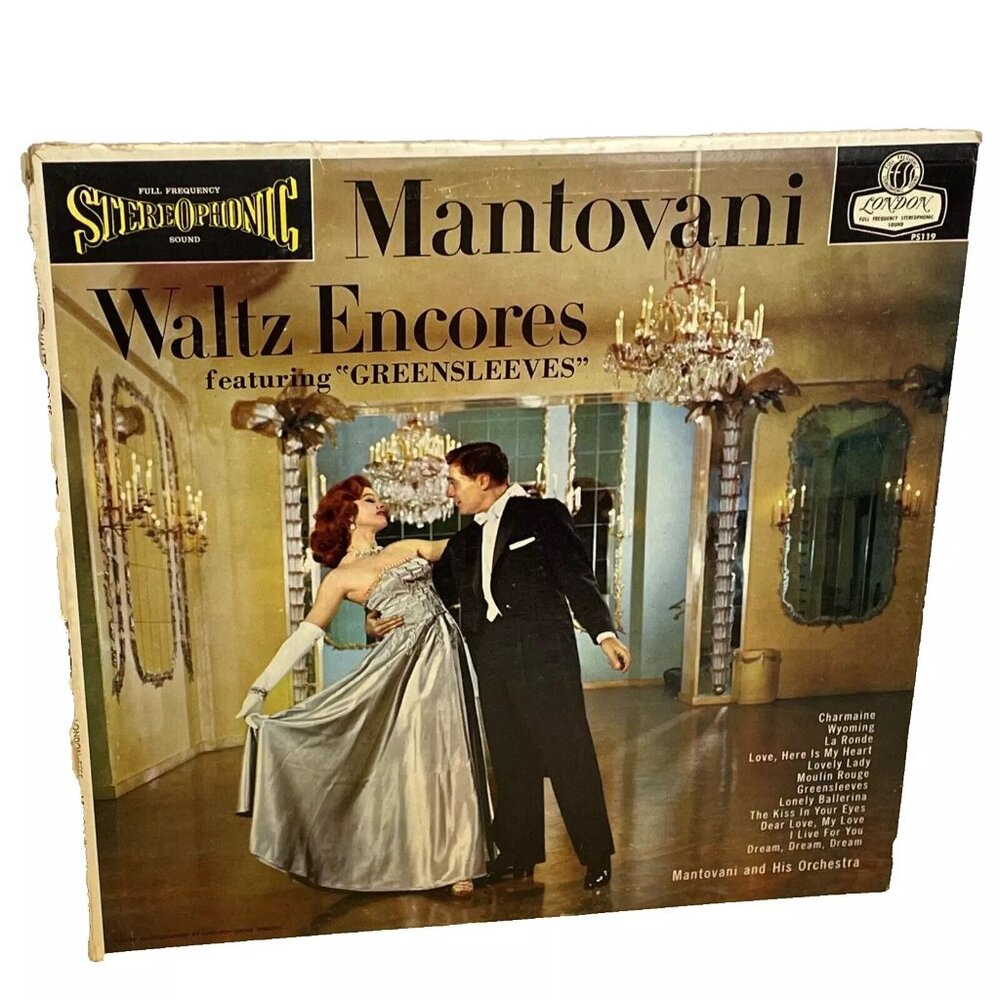 Mantovani Waltz Encores (Vinyl, 1958) London PS 119 VG+ LP Record Album
